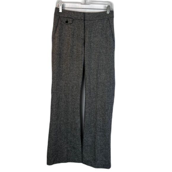 H&M Tweed Wool Blend Straight Leg Dress Pants Career Office Work Size 4 Classic - Picture 1 of 10